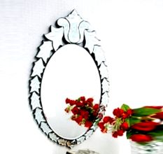 Leaf Oval Vanity Mirror