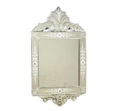 Floral Crest Frame Mirror
