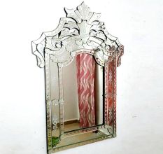 Etched Scroll Rectangular Mirror