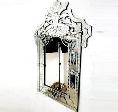 Etched Scroll Rectangular Mirror