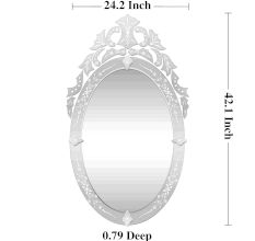 Grand Crest Oval Mirror