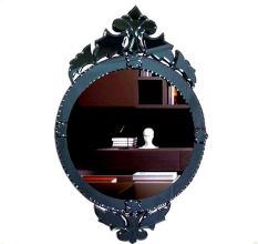 Black Crest Accent Mirror