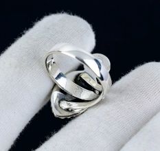 Two Moonstone 925 Sterling Silver Ring Handmade Boho Jewelry