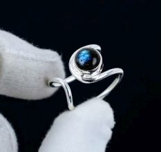 Labradorite 925 Sterling Silver Ring Handmade Boho Jewelry for Women