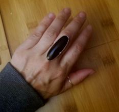 Handmade Black Onyx Ring 925 Sterling Silver Boho Gemstone Jewelry for Women