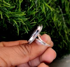 Boho Labradorite Silver Ring 925 Sterling Silver Handmade Gemstone Jewelry