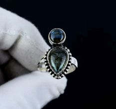 Labradorite 925 Sterling Silver Ring Handmade Boho Jewelry