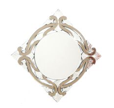 Wavy Sunburst Round Mirror