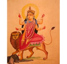 Goddess Durga Paper Painting for Home Decoration