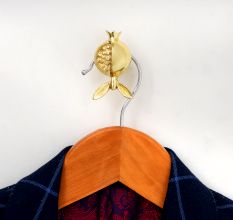 Handmade Golden Pomegranate Design Iron Wall Hook