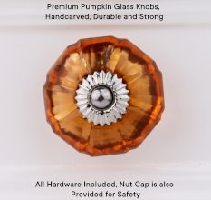 Amber Melon Glass Knob (1)
