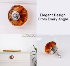Amber Melon Glass Knob (1)