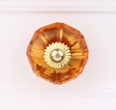 Amber Melon Glass Knob (1)