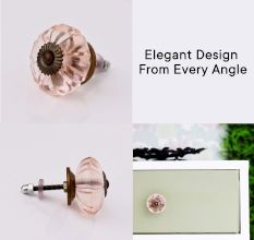 Peach Pink Melon Glass Knob (1)
