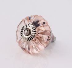 Peach Pink Melon Glass Knob (1)