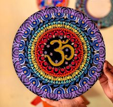 Handpainted Zen Chakra Om Mandala Wall Art