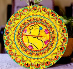 Handcrafted Murlidhar Krishna Mandala Wall Painting