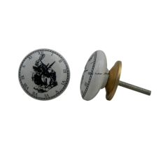 Rabbit Clock Ceramic Knob