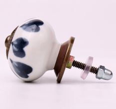 Grey Heart Ceramic Knob (1)