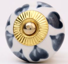 Grey Heart Ceramic Knob (1)