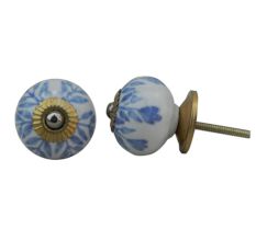 Slate Blue Leaf Knob (1)
