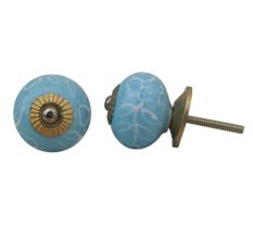 Turquoise Flower Knob (1)