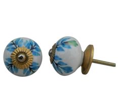 Turquoise Leaf Knob (1)