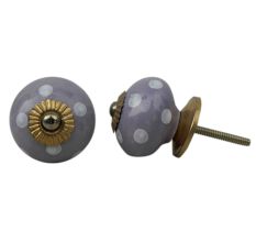 Lavender Polka Dot Furniture Knob