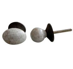 Crackle Oval Cabinet Knob
