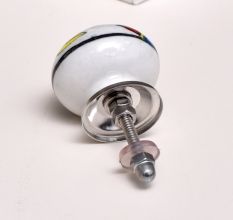 Red Flower Ceramic Knob