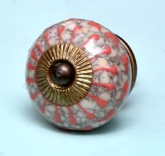 Peach Crackle Wheel Dresser Ceramic Knob
