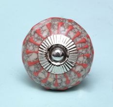 Peach Crackle Wheel Dresser Ceramic Knob