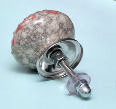 Peach Crackle Wheel Dresser Ceramic Knob
