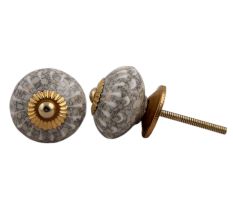 White Crackle Wheel Ceramic Dresser Knob Online