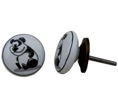Panda Flat Kids Ceramic Knob
