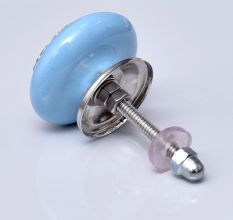 Turquoise Strewn Flat Knob