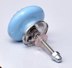 Turquoise Strewn Flat Knob