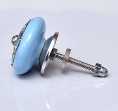 Turquoise Strewn Flat Knob