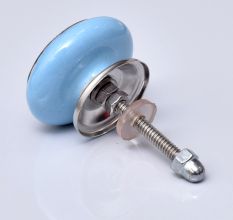 Turquoise Strewn Flat Knob