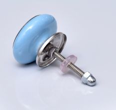 Turquoise Strewn Flat Knob