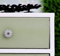 Black Daisy Flat Knob