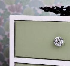 Black Daisy Flat Knob