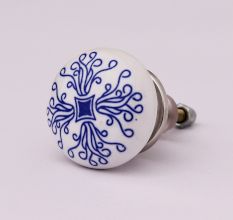Blue Leaf Flat Knob