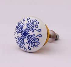 Blue Leaf Flat Knob
