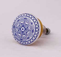 Blue Wheel Flat Knob