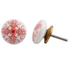 Red Leaf Flat Knob