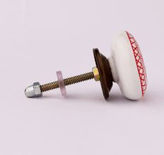 Red Wheel Flat Knob