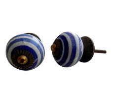 Blue Swirls Knob Small