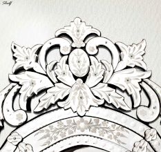 Long Venetian Mirror-48.5 inches X 30 inches