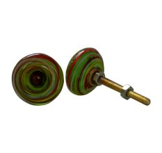 Coloured Waves Round Knob